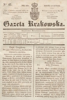 Gazeta Krakowska. 1836, nr 47