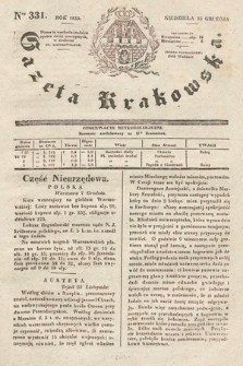 Gazeta Krakowska. 1833, nr 331