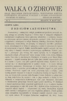 Walka o Zdrowie : organ Krajowego Stowarzyszenia Czerwonego Krzyża, poświęcony sprawom hygieny i opieki społecznej. 1918, nr 5