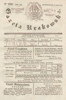 Gazeta Krakowska. 1833, nr 332
