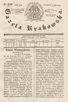 Gazeta Krakowska. 1833, nr 333