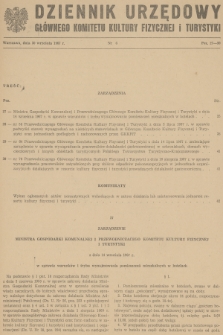Dziennik Urzędowy Głównego Komitetu Kultury Fizycznej i Turystyki. 1967, nr 6