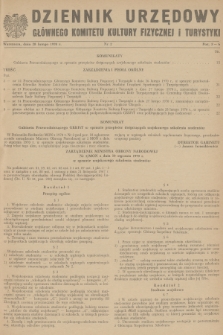 Dziennik Urzędowy Głównego Komitetu Kultury Fizycznej i Turystyki. 1970, nr 2
