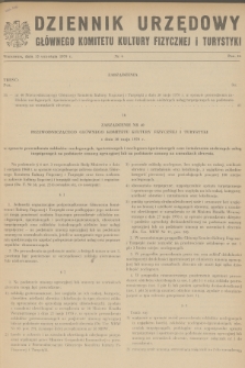Dziennik Urzędowy Głównego Komitetu Kultury Fizycznej i Turystyki. 1970, nr 6