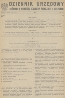 Dziennik Urzędowy Głównego Komitetu Kultury Fizycznej i Turystyki. 1971, nr 2