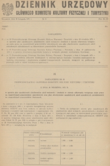 Dziennik Urzędowy Głównego Komitetu Kultury Fizycznej i Turystyki. 1971, nr 5