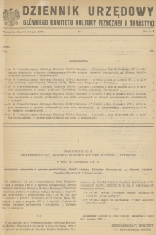 Dziennik Urzędowy Głównego Komitetu Kultury Fizycznej i Turystyki. 1972, nr 1
