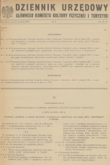 Dziennik Urzędowy Głównego Komitetu Kultury Fizycznej i Turystyki. 1972, nr 9