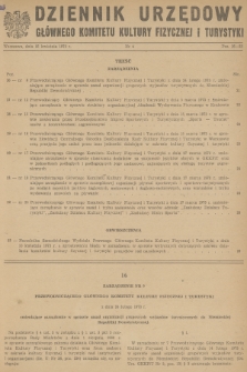 Dziennik Urzędowy Głównego Komitetu Kultury Fizycznej i Turystyki. 1973, nr 4
