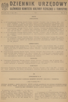 Dziennik Urzędowy Głównego Komitetu Kultury Fizycznej i Turystyki. 1973, nr 5