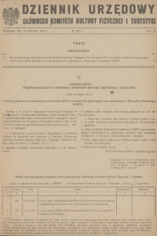 Dziennik Urzędowy Głównego Komitetu Kultury Fizycznej i Turystyki. 1974, nr 3