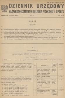 Dziennik Urzędowy Głównego Komitetu Kultury Fizycznej i Sportu. 1984, nr 5