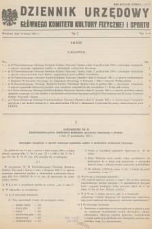 Dziennik Urzędowy Głównego Komitetu Kultury Fizycznej i Sportu. 1985, nr 1