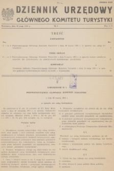 Dziennik Urzędowy Głównego Komitetu Turystyki. 1979, nr 1
