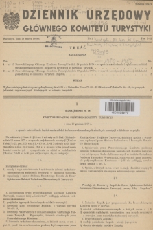Dziennik Urzędowy Głównego Komitetu Turystyki. 1980, nr 1