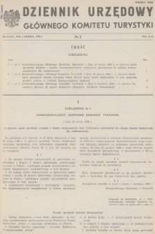 Dziennik Urzędowy Głównego Komitetu Turystyki. 1984, nr 1