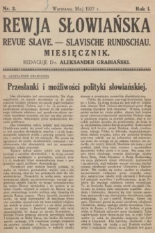 Rewja Słowiańska = Revue Slave = Slavische Rundschau : miesięcznik. R. 1, 1927, nr 2