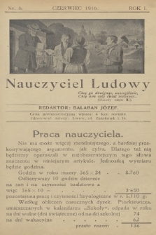 Nauczyciel Ludowy. R.1, 1916, nr 6