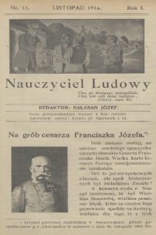 Nauczyciel Ludowy. R.1, 1916, nr 11