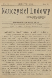 Nauczyciel Ludowy. R.2, 1917, nr 11