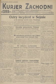 Kurjer Zachodni Iskra : dziennik polityczny, gospodarczy i literacki. R.19, 1928, nr 308