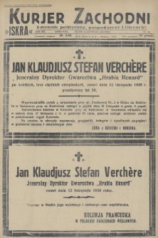 Kurjer Zachodni Iskra : dziennik polityczny, gospodarczy i literacki. R.19, 1928, nr 316