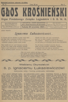 Głos Krośnieński : organ Powiatowego Związku Legjonistów i B. B. W. R. 1928, nr 2