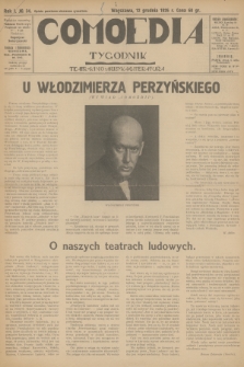 Comoedia : teatr, kino, muzyka, literatura. R.1, 1926, № 34