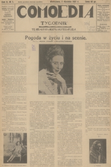 Comoedia : teatr, kino, muzyka, literatura. R.2, 1927, № 1