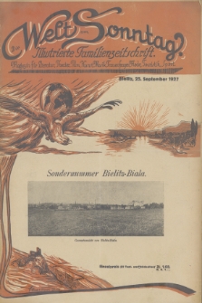 Die Welt am Sonntag : ilustrierte Familien-Zeitschrift : Magazin für Literatur, Theater, Film, Kunst, Musik, Frauenfragen, Mode, Touristik, Sport. 1927, [nr 4]