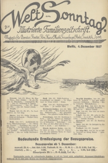 Die Welt am Sonntag : ilustrierte Familien-Zeitschrift : Magazin für Literatur, Theater, Film, Kunst, Musik, Frauenfragen, Mode, Touristik, Sport. 1927, [nr 14]