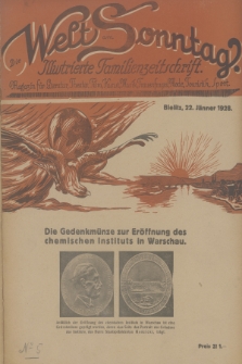 Die Welt am Sonntag : ilustrierte Familien-Zeitschrift : Magazin für Literatur, Theater, Film, Kunst, Musik, Frauenfragen, Mode, Touristik, Sport. 1928, [nr 4]