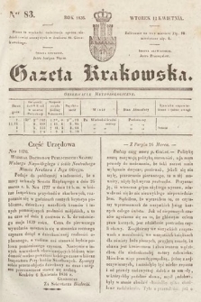 Gazeta Krakowska. 1836, nr 83
