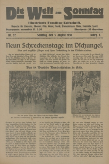 Die Welt am Sonntag : ilustrierte Familien-Zeitschrift : Magazin für Literatur, Theater, Film, Kunst, Musik, Frauenfragen, Mode, Touristik, Sport. 1930, nr 32