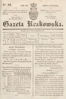 Gazeta Krakowska. 1836, nr 84