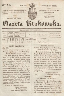 Gazeta Krakowska. 1836, nr 87