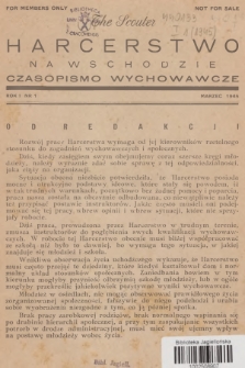 Harcerstwo na Wschodzie = The Scouter : czasopismo wychowawcze. R.1, 1945, nr 1