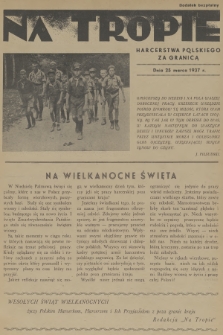 Na Tropie Harcerstwa Polskiego za Granicą : dodatek bezpłatny. 1937 (25 marca)