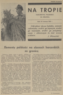 Na Tropie Harcerstwa Polskiego za Granicą : dodatek bezpłatny. 1937 (25 czerwca)