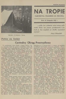 Na Tropie Harcerstwa Polskiego za Granicą : dodatek bezpłatny. 1937 (25 listopada)