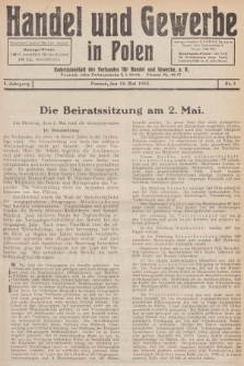 Handel und Gewerbe in Polen : Nachrichtenblatt des Verbandes für Handel und Gewerbe. Jg.8, 1933, nr 5
