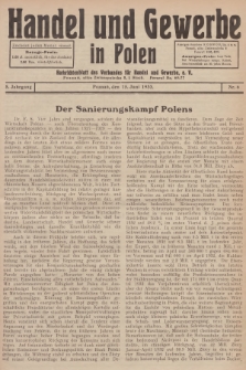 Handel und Gewerbe in Polen : Nachrichtenblatt des Verbandes für Handel und Gewerbe. Jg.8, 1933, nr 6