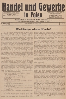 Handel und Gewerbe in Polen : Nachrichtenblatt des Verbandes für Handel und Gewerbe. Jg.8, 1933, nr 7