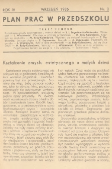 Plan Prac w Przedszkolu. R.4, 1936, nr 2