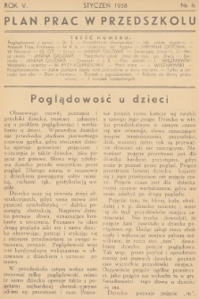 Plan Prac w Przedszkolu. R.5, 1938, nr 6