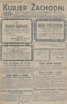 Kurjer Zachodni Iskra : dziennik polityczny, gospodarczy i literacki. R.20, 1929, nr 1