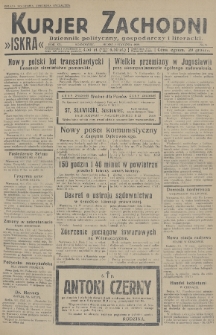 Kurjer Zachodni Iskra : dziennik polityczny, gospodarczy i literacki. R.20, 1929, nr 9