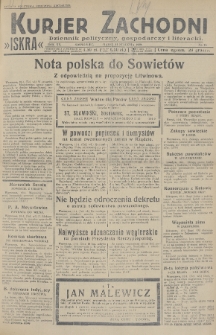 Kurjer Zachodni Iskra : dziennik polityczny, gospodarczy i literacki. R.20, 1929, nr 11