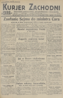Kurjer Zachodni Iskra : dziennik polityczny, gospodarczy i literacki. R.20, 1929, nr 29