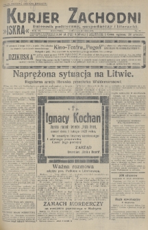 Kurjer Zachodni Iskra : dziennik polityczny, gospodarczy i literacki. R.20, 1929, nr 33
